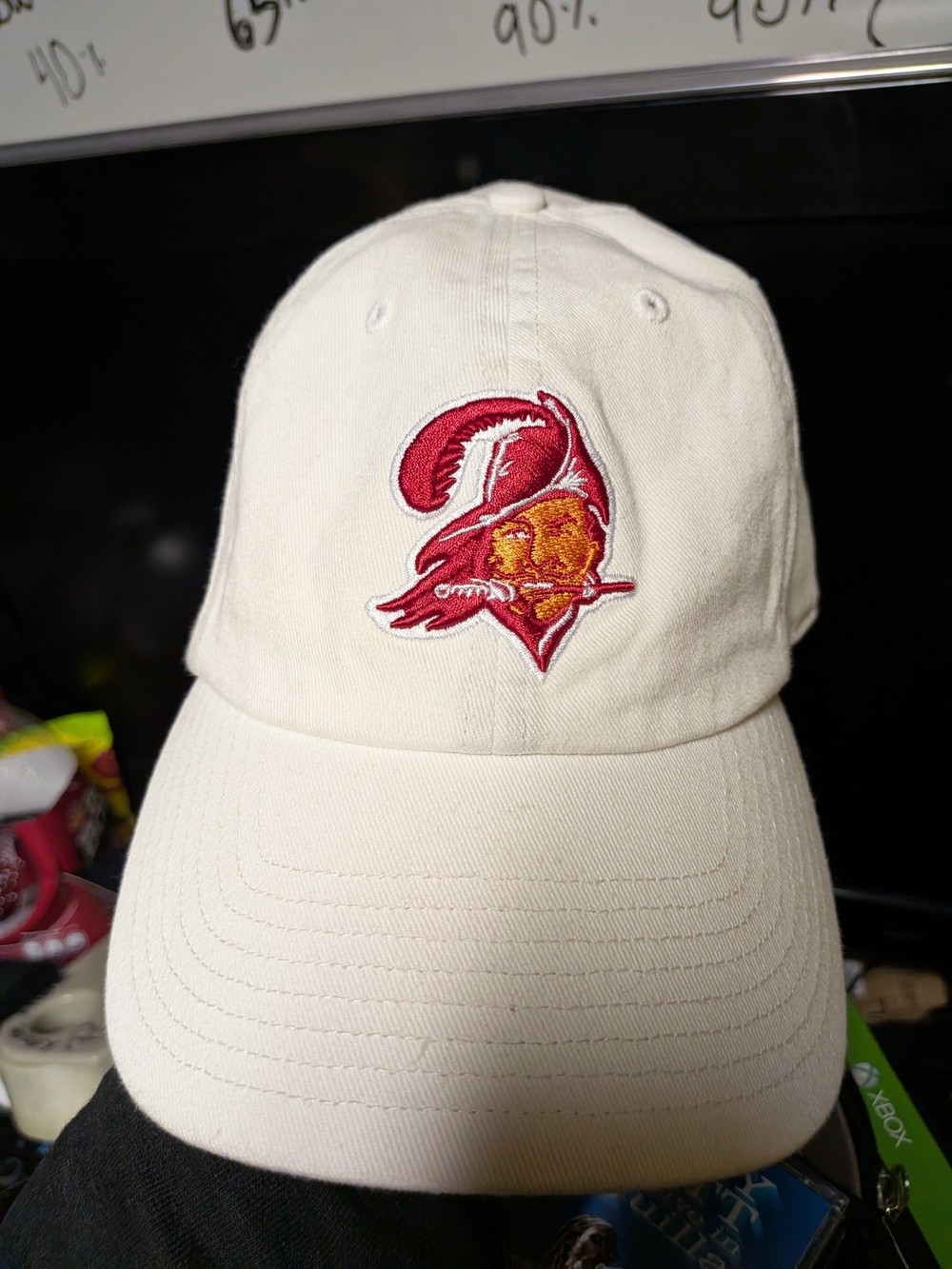 NFL Buccaneers Hat Cap 47 Red & Gold Embroidered Logo